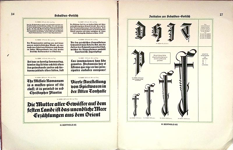 Digitalisierung von Schriftproben Berliner Schriftgießereien und Druckereien